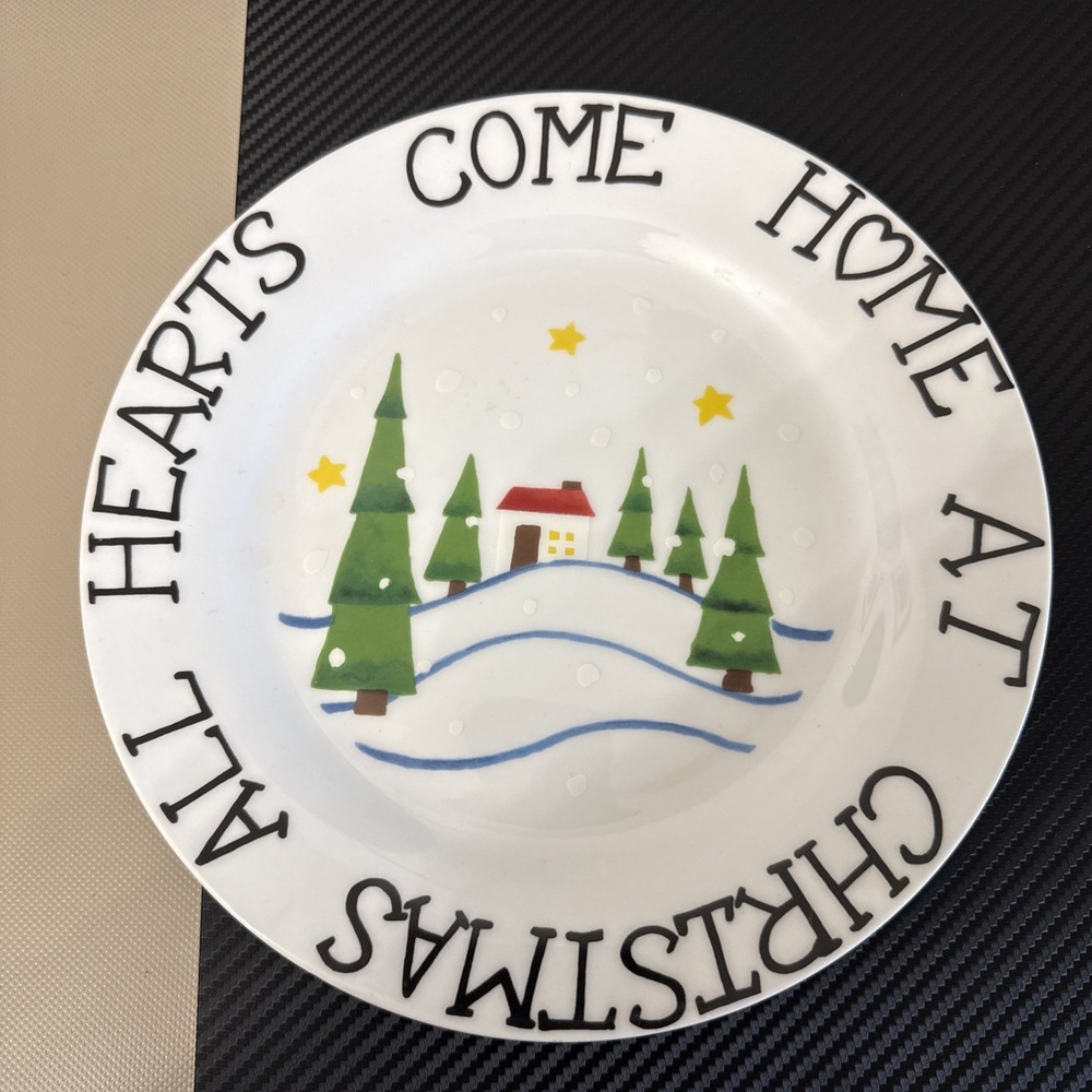 VTG 1998 All Hearts Come Home For Christmas Plate By L.T.D. Commodities 9" Round